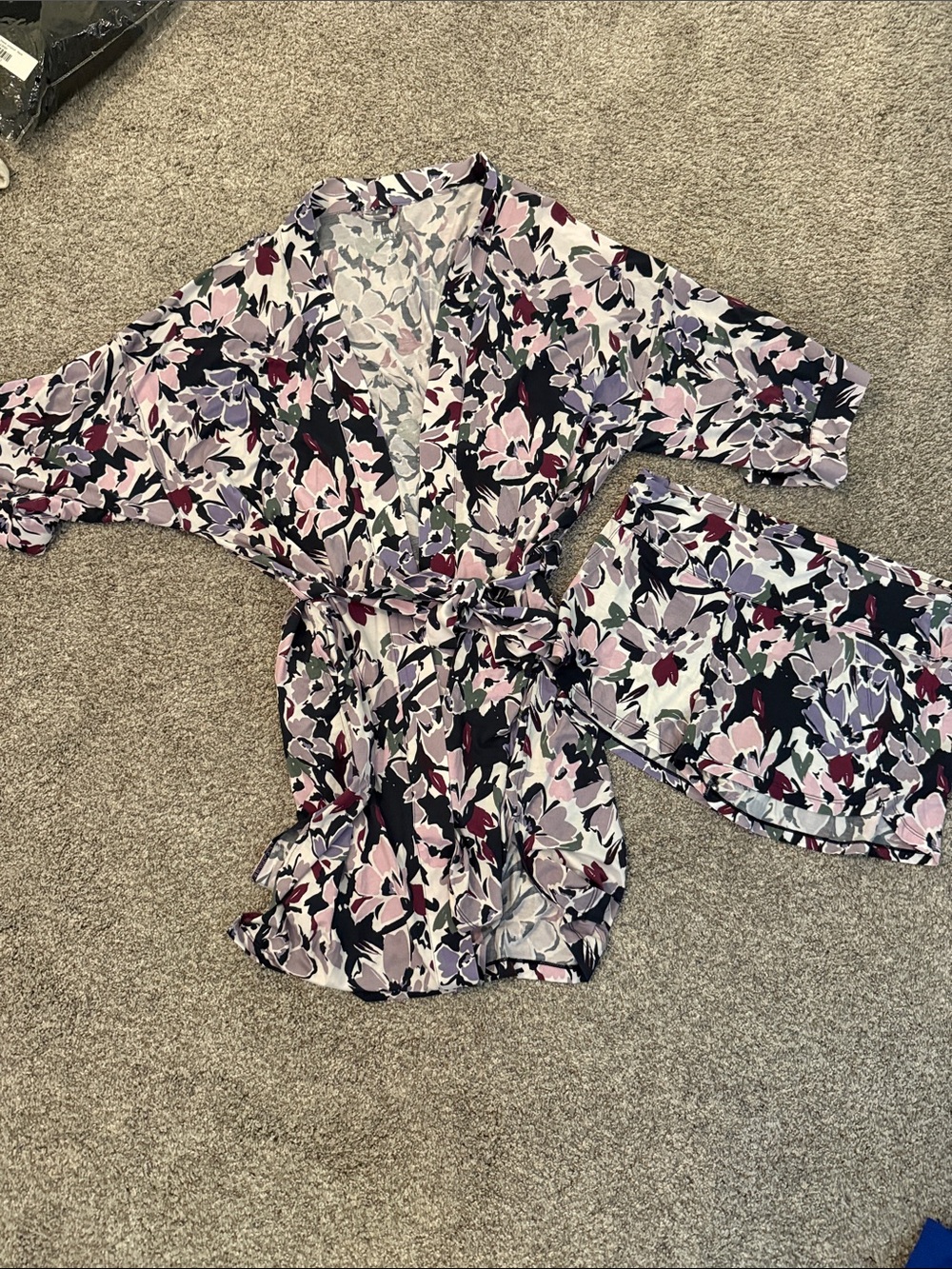 Dagsmejan Floral Lounge Set Robe and Shorts Medium